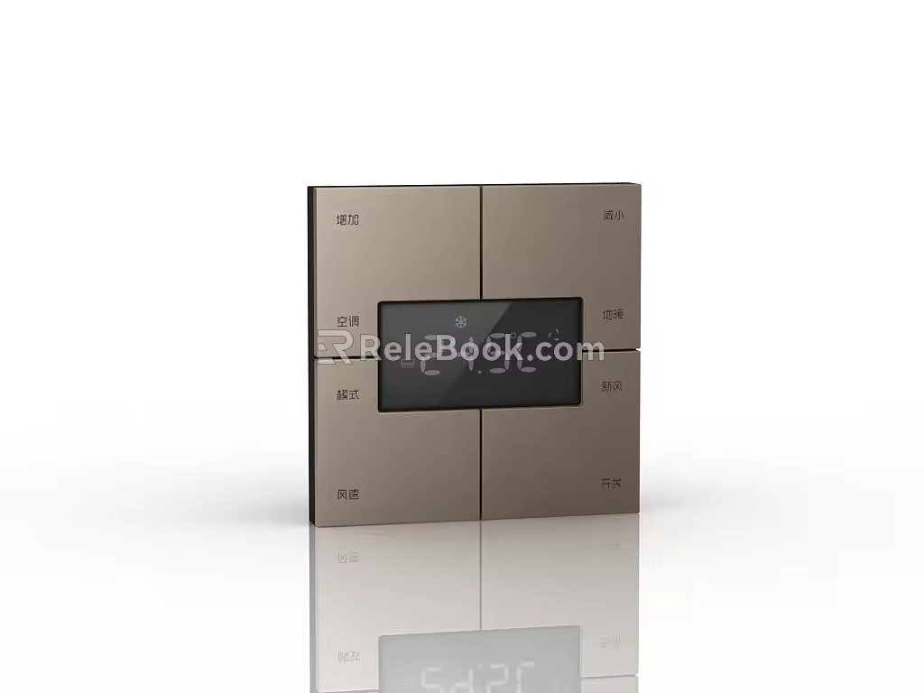 Eight-key temperature control panel exclusive version 3d model