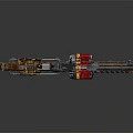 Modern machine gun Browning machine gun Browning Gatling White 3d model