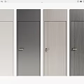 Modern Hinged Doors in Various Colors and Wood Textures for Home Interior 3d model