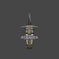 Wooden Sailing Ship With Multiple White Sails And Detailed Hull Structure