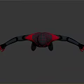 Spider Man 3D Model In Black Red Costume With Spider Logo And Outstretched Arms