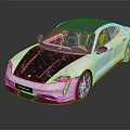 Porsche Electric Sports Car With Silver Body Black Roof And Sleek Modern Design