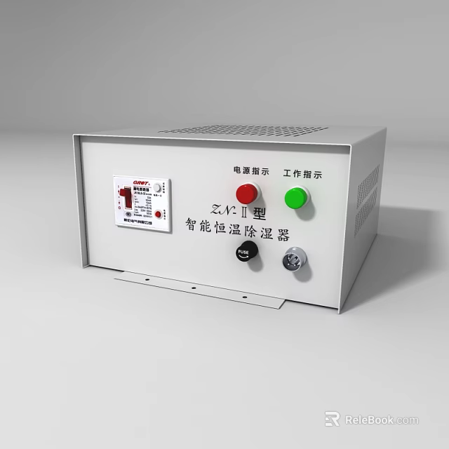 Intelligent Industrial Equipment Constant Temperature Dehumidifier With Control Buttons Power Display And Indicators 3d model 