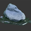 Natural Blue Granite Wood Stone Decorative Material With Wooden Base And Crushed Edges