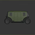 Green Small Vehicle With Modern Design And Large Off Road Wheels