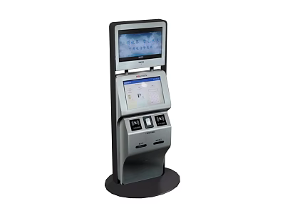 Smart Machine Self Service Terminal With Interactive Display And User Interface 3d model