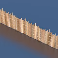 Decorative Wooden Garden Fence With Vertical Slats And Classic Design