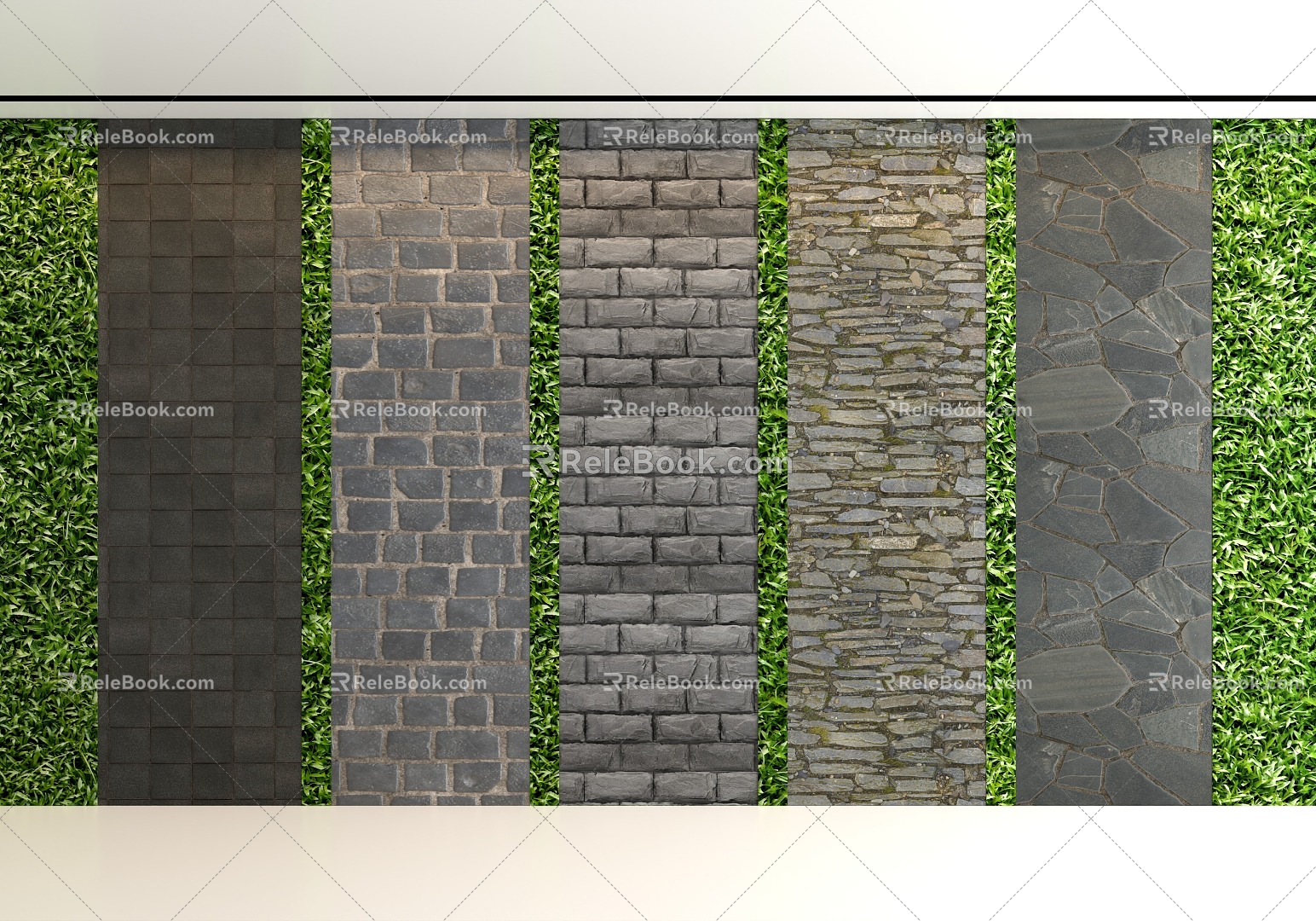 outdoor ground floor tile wall tile 3d model