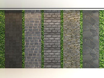 outdoor ground floor tile wall tile 3d model