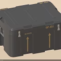 Black Durable Storage Box With GP451 Label Upward Arrows And Hard Shell Design 3d model