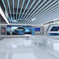 Tobacco and Alcohol Store Modern Service Display Area With Product Showcases And Customer Counters