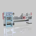 C6150 Industrial Lathe Machine With Control Panel Red Handwheels And Stable Bed