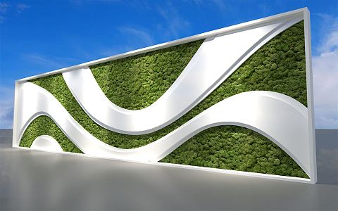 modern plant wall green plant wall 3d model