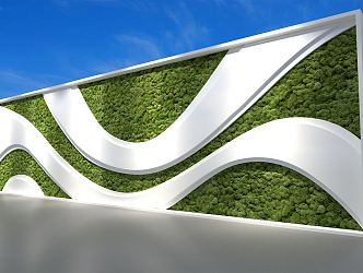 modern plant wall green plant wall 3d model