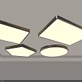Modern Flush Mount Ceiling Lights With Square And Round Shapes For Bright Home Interior 3d model
