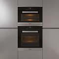 Sleek Black Glass Built In Double Ovens For Modern Kitchen Appliances