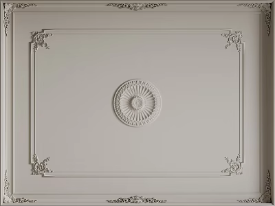 French Ceiling Bedroom Ceiling Guest Restaurant Ceiling Hall Away Ceiling 3d model