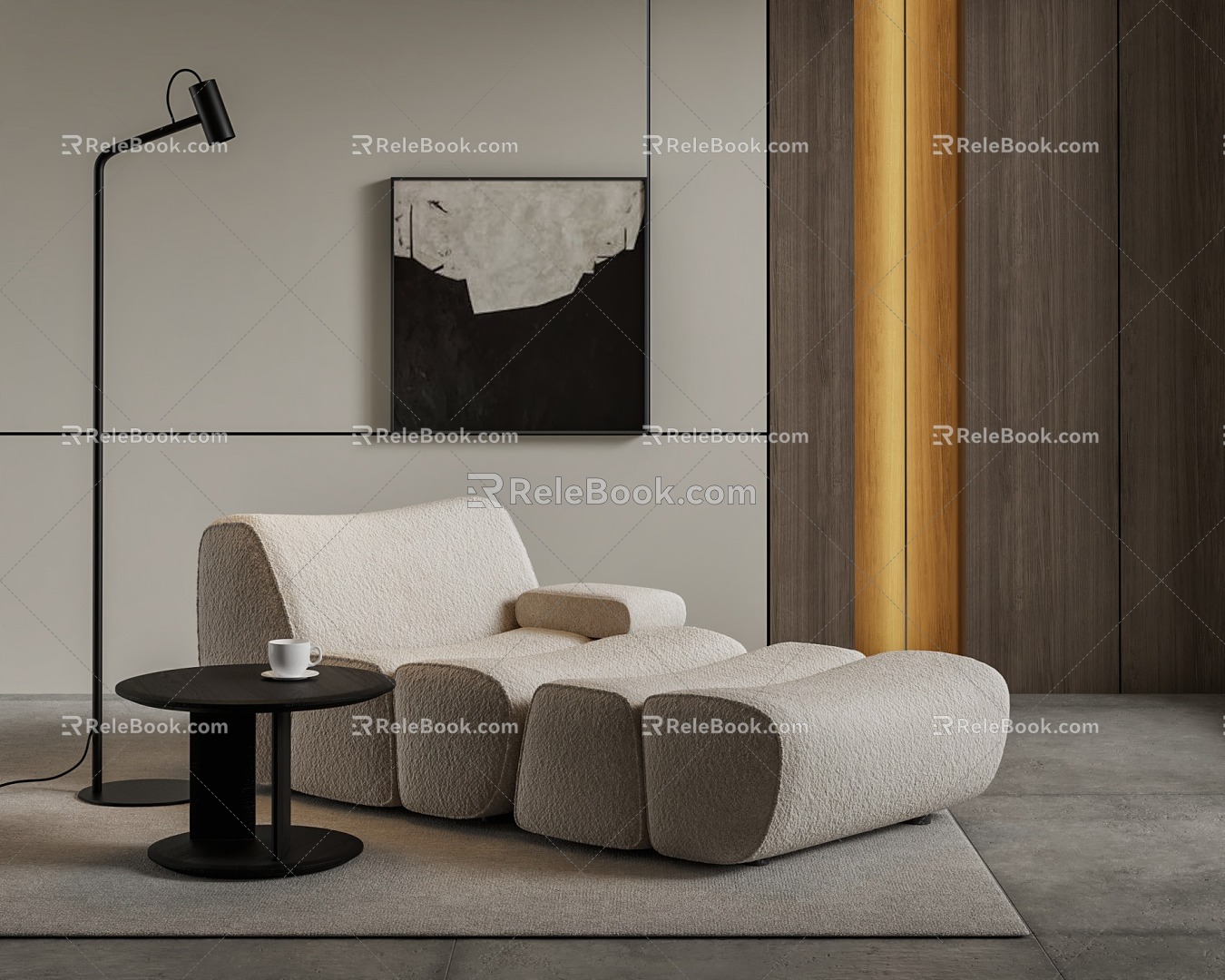 Poliform Ernest Single Slub Sofa Single Sofa Lazy Sofa 3d model