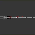 Modern Scythe 3D Model Featuring White Black Red Curved Blade And Red Handle