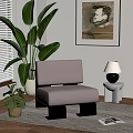 Modern single sofa sofa sofa module sofa 3d model