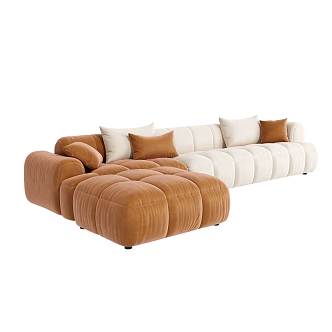 modern corner sofa minimalist sofa 3d model