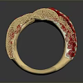 Elegant Golden Bracelet With Intricate Design And Shiny Decorative Details