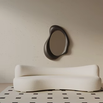 Modern three-seat sofa 3d model