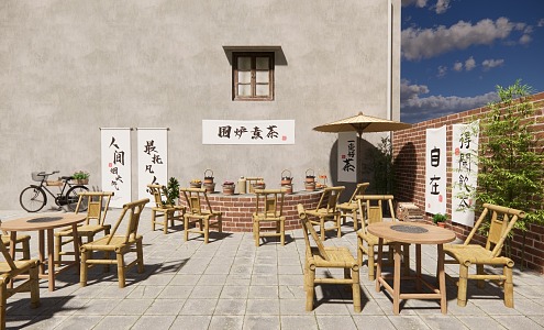 New Chinese Teahouse 3d model