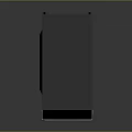 Black Desktop Tower PC With Silver Green Accents And Windows Intel Stickers