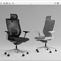 Modern Ergonomic Office Chairs With Mesh Backrest Adjustable Headrest And Wheels