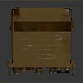 Old Military Radio Transceiver With Rusty Surface Control Knobs And Connection Ports