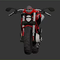 Striking Red Sport Motorcycle With Black Seat And Tires Silver Exhaust Modern Design