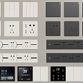 Modern switch socket 3d model