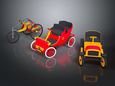 Modern toy car, old car, old car, old car, old car, old car 3d model