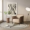 Modern single sofa 3d model