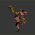 Game And Movie Characters Two Boxers In Dynamic Fighting Action With Yellow Splashes