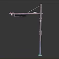 modern traffic pole traffic closed circuit television 3d model
