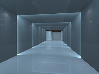 Modern Channel Glass Channel Exhibition Hall Channel Exhibition Hall 3d model