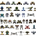 Diverse Smart Machines Showcasing Different Robotic Designs And Mechanical Structures 3d model
