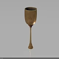 Elegant Copper Goblet With Tall Stem Vintage Design Smooth Surface For Home Decoration