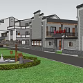 Scenic Traditional Chinese Building Complex Featuring Courtyards Green Lawns And Pathways