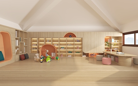 Modern Children's Entertainment Room Children's Activity Room 3d model