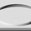 Modern Circular Ceiling Design With Recessed Spotlights And LED Strip Lighting
