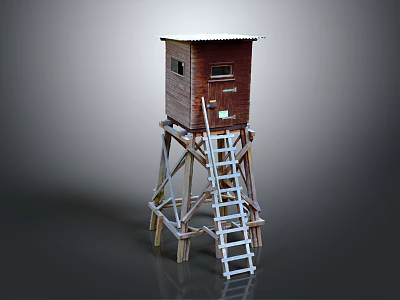 Modern Sentinel Tower Defense Sentinel Tower Air Defense 3d model