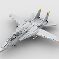 LEGO toy building blocks aircraft fighter F14 3d model