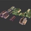 Arbor Firewood Stacked Natural Logs In Various Sizes For Burning 3d model