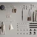 Practical Wall Mounted Clothes Hangers With Multiple Hooks For Hanging Clothes Bags Hats And Umbrella