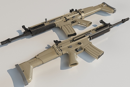 modern gun assault rifle 3d model