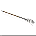 Durable Garden Pitchfork With Wooden Handle And Metal Tines