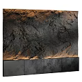 Natural Rock Texture Wall Interior Design With Rough Surface And Earthy Tones 3d model